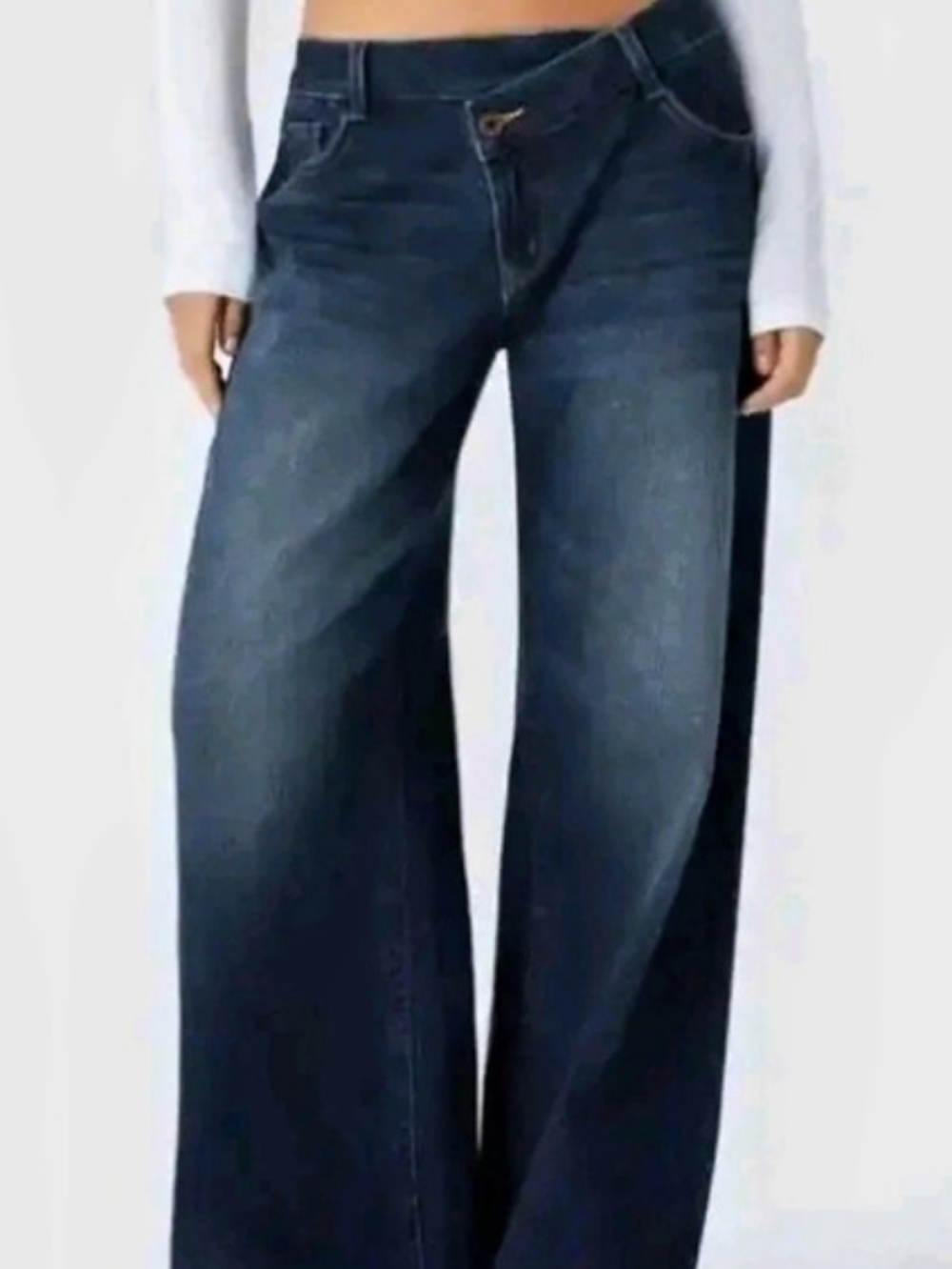 Wide Leg Jeans in Blue XL NWT